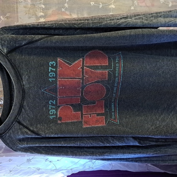Pink Floyd Graphic Sweatshirt By Recycled Karma. Distressed Grey. Size Small - Picture 2 of 9
